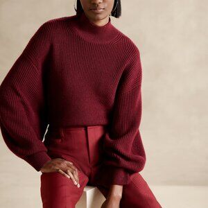 Banana Republic Burgundy Turtleneck Sweater
